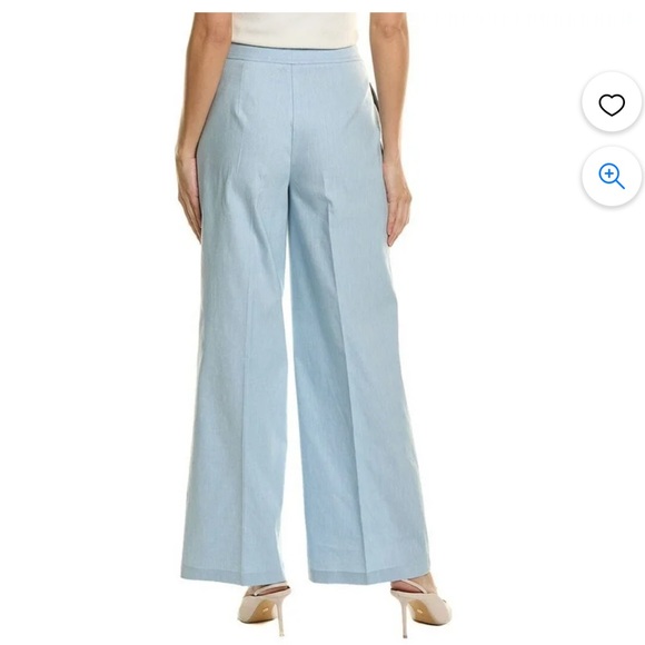 ELIE TAHARI The Serena Wide-Leg Linen Blend Pants - Picture 5 of 17